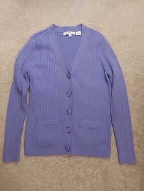 🦋3/$30 Pria purple cable knit cardigan